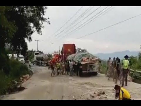 Triple colisión del transporte pesado en la ruta vieja Palín y Escuintla
