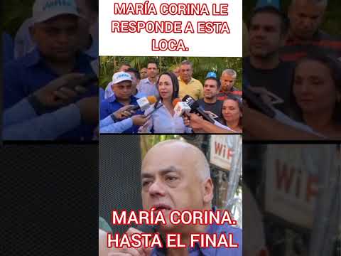 MARÍA CORINA.Asi le responde MARÍA CORINA a la loca de Jorge Rodríguez.