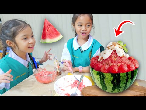 บิงซูแตงโมทำเองง่ายมาก!🍉|บ