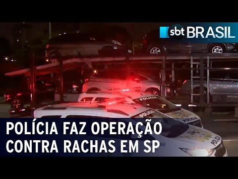 SP: Polícia apreende mais de 70 veículos durante operação contra rachas | SBT Brasil (16/02/24)