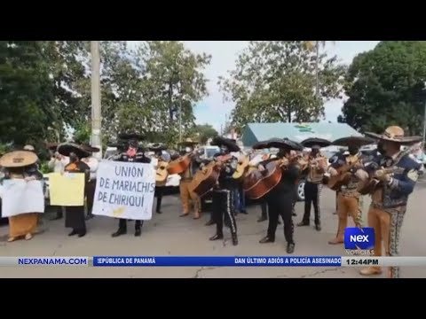 Grupo de mariachis protestó en sede del Minsa en Chiriquí