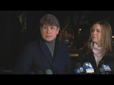 Former Illinois Gov. Rod Blagojevich holds press conference after being pardoned by President Trump