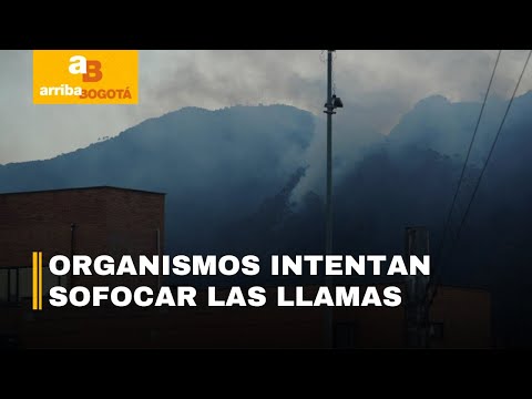 Bomberos de Bogotá enfrentan feroz incendio en los cerros orientales | CityTv