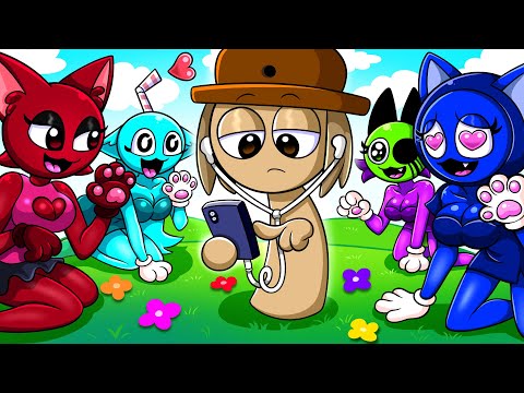 TUNNER IGNORES 'SPRUNKI CATGIRL😻 FOR 24 HOURS' I Incredibox Sprunki Animation | Gummy Dora