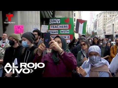 Manifestación pro Palestina en la ciudad de Nueva York | Al Rojo Vivo | Telemundo