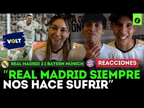 REACCIONES de HINCHAS del REAL MADRID en PERÚ tras REAL MADRID 2-1 BAYERN MÚNICH | Depor