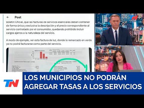 El ministro Luis Caputo anunció que los municipios no podrán incluir tasas extras a los servicios