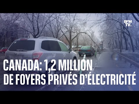 1.2 millions de foyers privés d’électricité à cause d’une tempête de glace au Canada