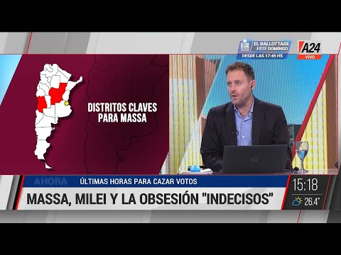 Últimas horas para cazar votos: los distritos claves para Sergio Massa