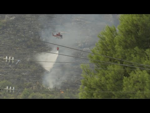 El incendio de la Vall d'Ebo continúa activo superando las 10.000 hectáreas calcinadas