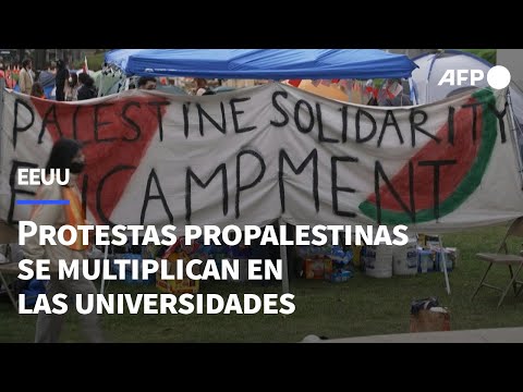 Protestas propalestinas se multiplican en las universidades de EEUU | AFP