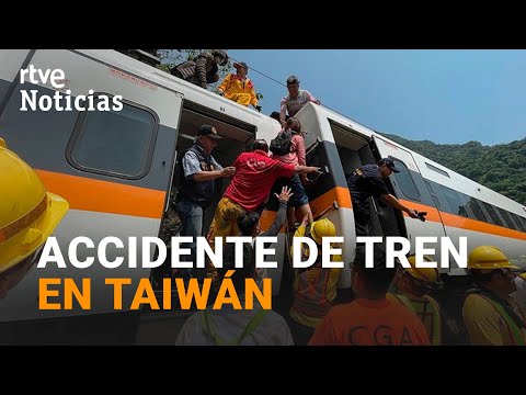 Al menos 48 muertos y más de 60 heridos por el DESCARRILAMIENTO de un tren en TAIWÁN I RTVE Noticias
