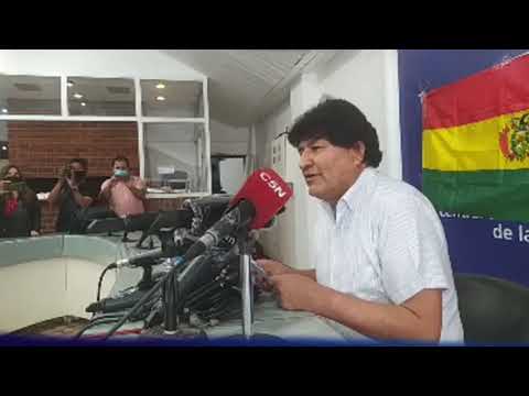 CONFERENCIA DE EVO MORALES SOBRE LA JORNADA ELECTORAL EN BOLIVIA..
