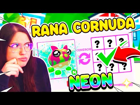 TRADEO LA PRIMERA RANA CORNUDA *NEÓN* por ESTAS NEONES en ADOPT ME!! (Roblox)