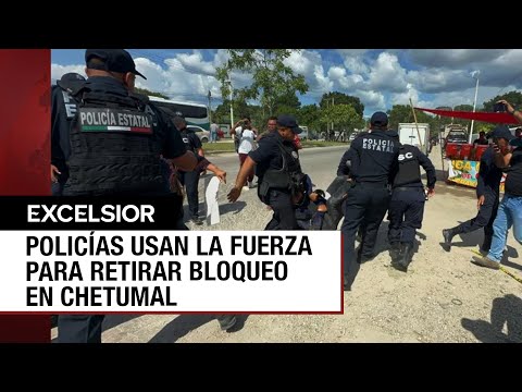 Represión policiaca a familias de desaparecidos durante protesta en Chetumal