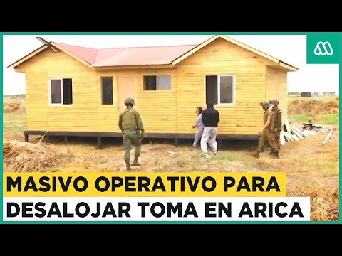 Masivo operativo por desalojo de toma vip en Arica: Está construida en humedal del Río Lluta