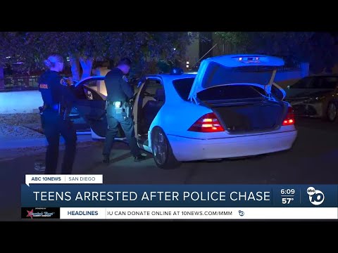 3 teens arrested after San Diego Police chase