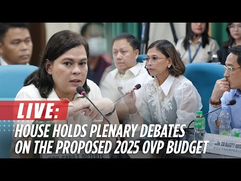 House holds plenary debates on the proposed OVP budget for 2025 | ABS-CBN News