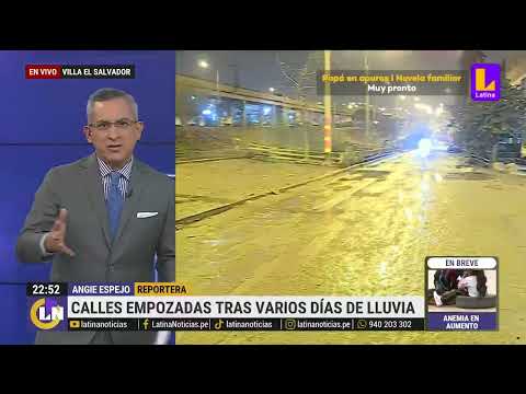 Pistas y veredas en Villa El Salvador están empozadas y dificultan el tránsito
