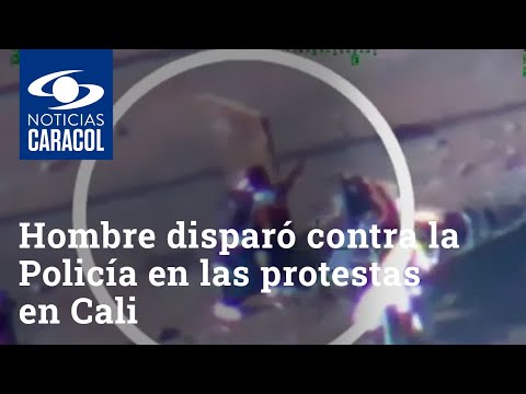 Video de hombre que disparó contra la Policía en las protestas en Cali