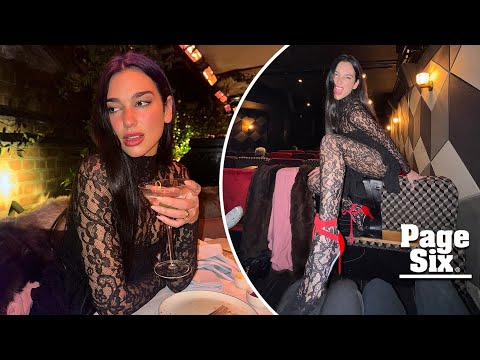 Dua Lipa says goodbye to 2024 in a sultry lace jumpsuit