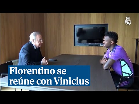 Florentino Pérez se reúne con Vinicius tras los insultos racistas en Mestalla