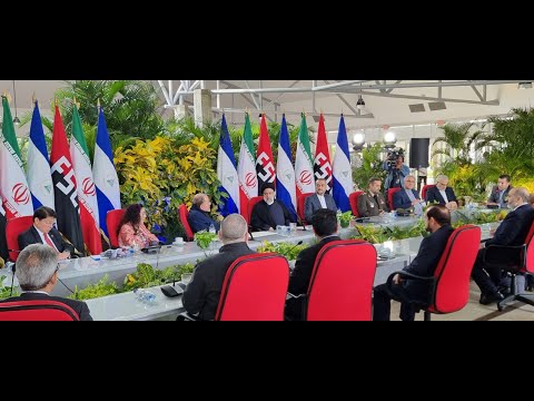 Presidente Daniel Ortega en acto de clausura de la visita del presidente de Irán, Ebrahim Raisi
