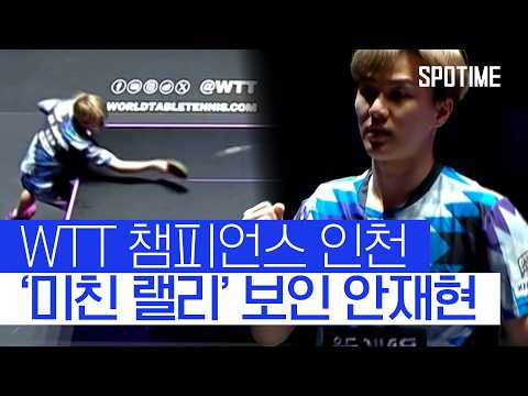 탁구 안재현, 미친 랠리 끝 WTT 챔피언스 인천 16강 진출! 