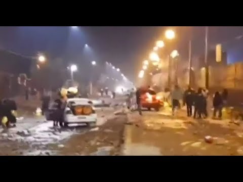 Saqueo y quema de buses tras una serie de protestas