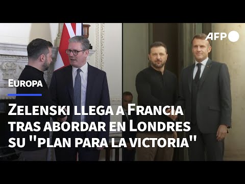 Zelenski llega a Francia tras abordar en Londres su plan para la victoria de Ucrania | AFP