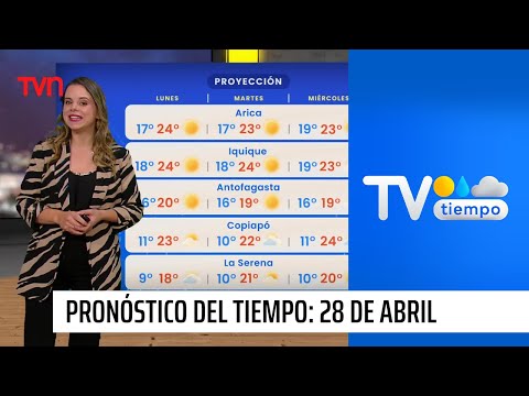 Pronóstico del tiempo: Domingo 28 de abril 2024 | TV Tiempo