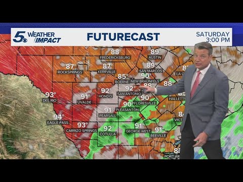 Scattered showers Saturday in San Antonio | KENS Weather Impact Forecast