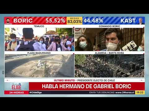 Hermano de Gabriel Boric tras triunfo en elecciones: Siento una profunda alegría y orgullo