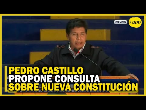 Castillo anuncia proyecto para que se consulte sobre nueva constitución en las siguientes elecciones