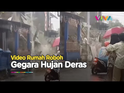 Video Amatir Detik-detik Rumah Warga di Garut Ambyar Tersapu Hujan