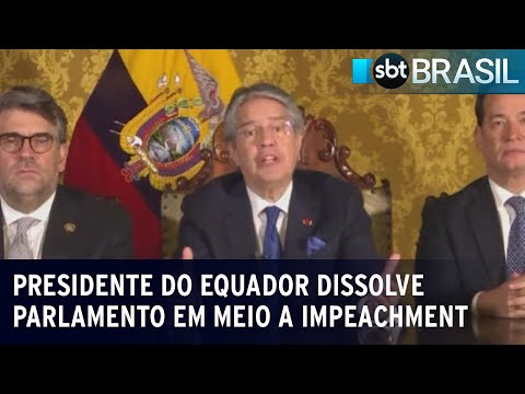 Presidente do Equador dissolve parlamento em meio a processo de impeachment | SBT Brasil (17/05/23)