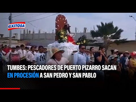 Tumbes: Pescadores de Puerto Pizarro sacan en procesión a San Pedro y San Pablo