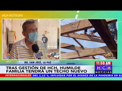 Gracias a gestión de HCH cambian vetusto techo a vivienda de Comayagua