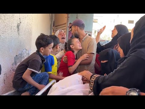 Father mourned by distraught family as hospital in central Gaza receives 10 bodies