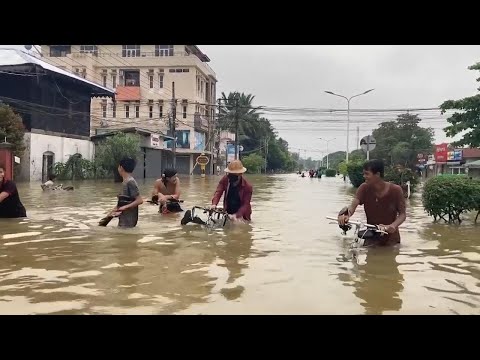 More than 10,000 people displaced in Myanmar after heavy monsoon rains cause flooding