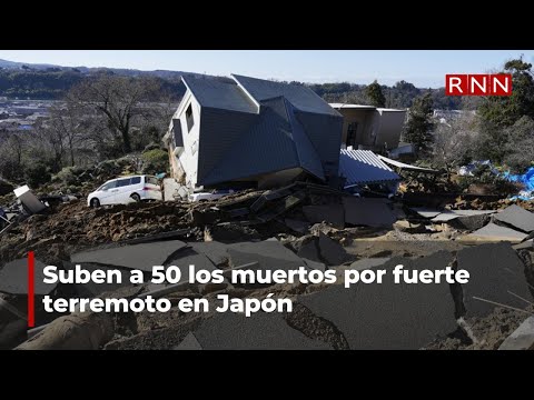 Suben a 50 los muertos por fuerte terremoto en Japón