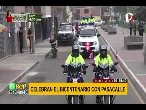 El Agustino: autoridades celebran Bicentenario con un pasacalle