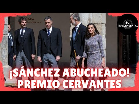 PEDRO SÁNCHEZ ABUCHEADO A SU LLEGADA AL PREMIO CERVANTES EN ALCALÁ DE HENARES, MADRID