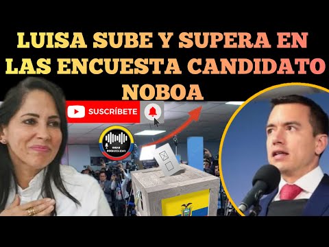 LUISA GONZÁLEZ SUBE EN LAS ENCUESTAS  Y SUPERA A DANIEL NOBOA SUF.RE LA DERECHA NOTICIAS RFE TV
