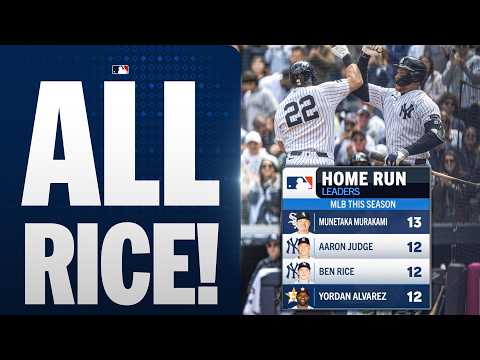 Ben Rice hits his 12th homer of 2026! (Tied with Aaron Judge for 뉴욕 양키스 lead) | MLB 하이라이트