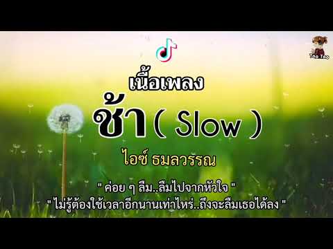 ช้า-(Slow)---ไอซ์-ธมลวรรณ-🎶🍃 ช้า-(Slow)---ไอซ์-ธมลวรรณ-🎶🍃