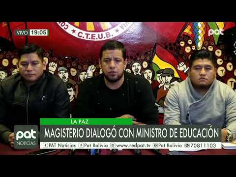 La Paz; Magisterio urbanos dialogo con ministerio de educación