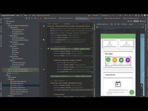 Demo Aplikasi Pengingat Minum Obat Android Studio + Notifikasi Real-Time