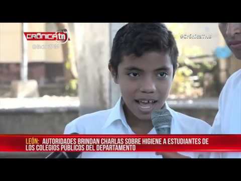 Brindan charlas de higiene a estudiantes de los colegios en León - Nicaragua