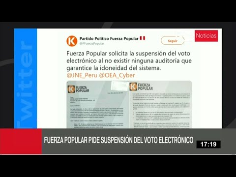 FP pide suspensión de voto electrónico presencial